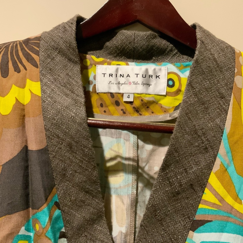 Trina Turk Multicolor Patterned Jacket - image 2